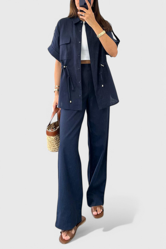 Lani Conjunto de Camisa y Pantalones de Dos Piezas Relaxed