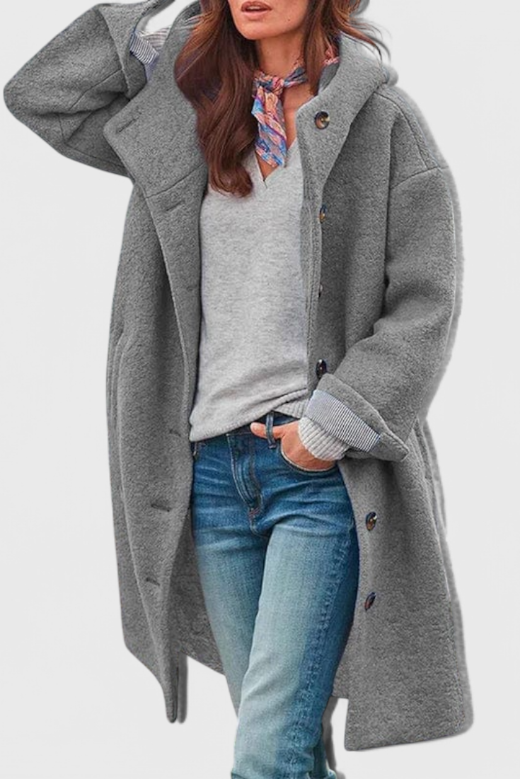 Penélope Abrigo de Invierno Elegante con Capucha