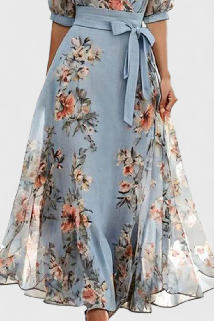 Arlet Vestido Midi Floral con Escote en V