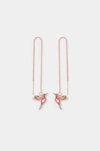 Mixed Zirconium Bird Earrings