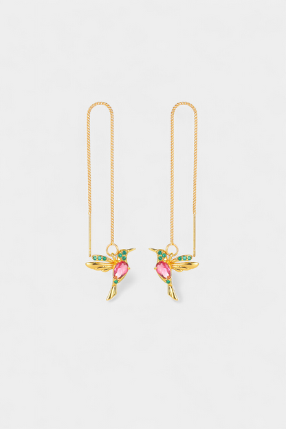 Mixed Zirconium Bird Earrings